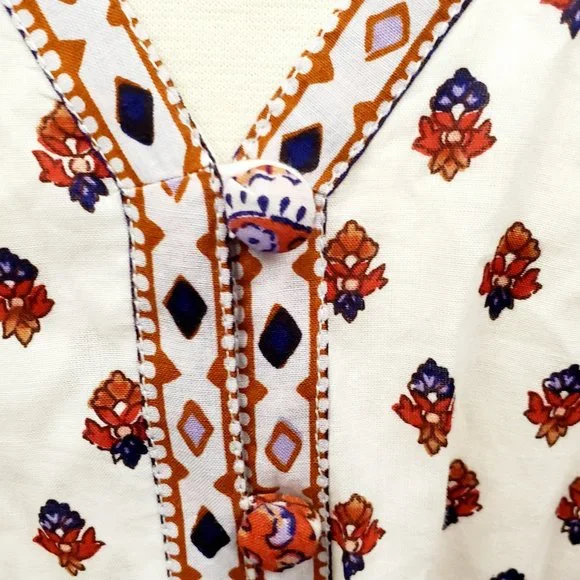 Veronica Beard Tinzia Mixed Print Midi Dress Sz L NWT